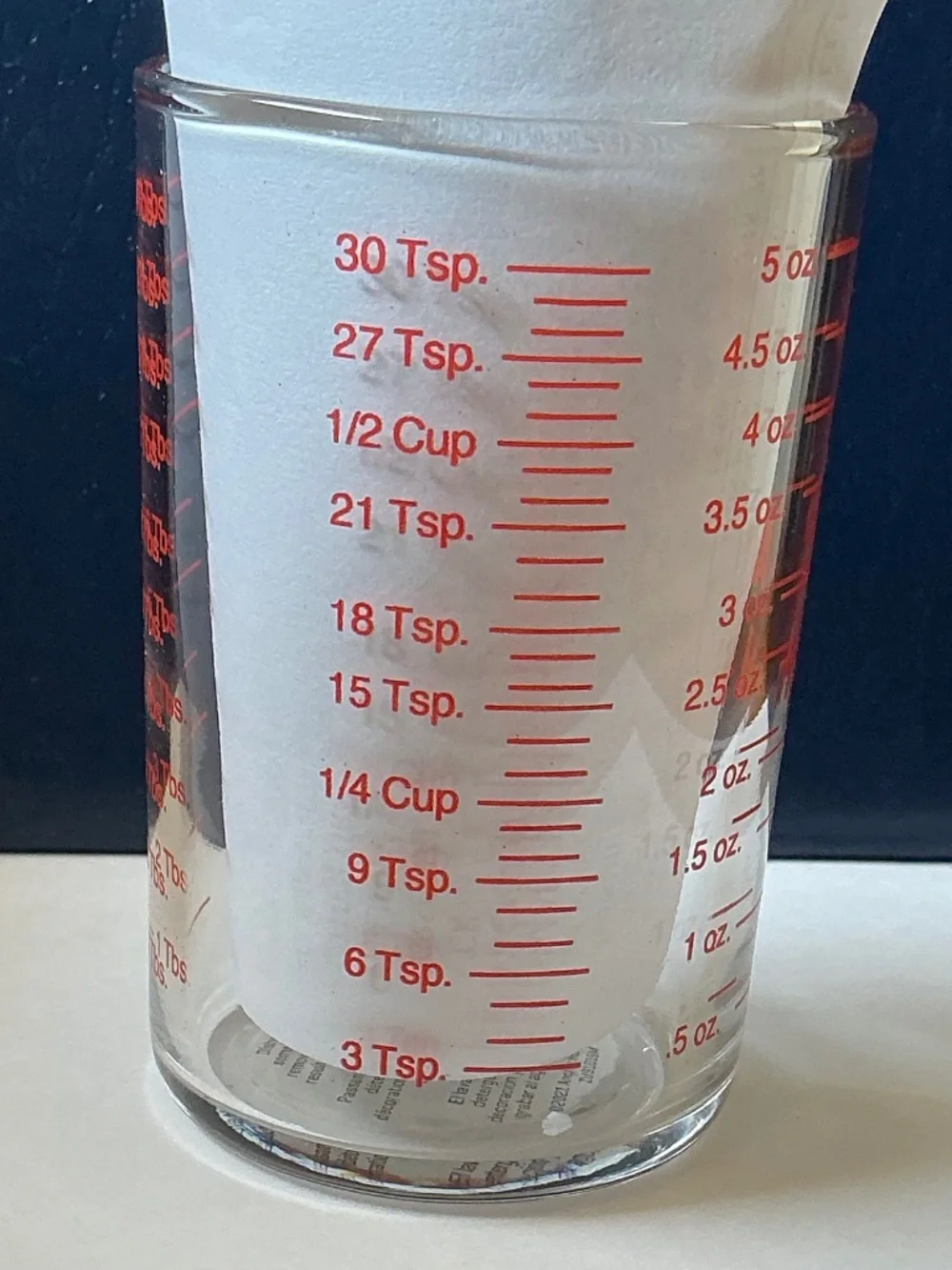 NWT Anchor Hocking 5 oz Glass Measuring Cup Tumbler Mini Liquid Measure Red